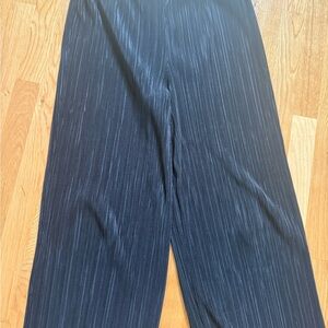 Madewell Black Pleated Wide-Leg Pants